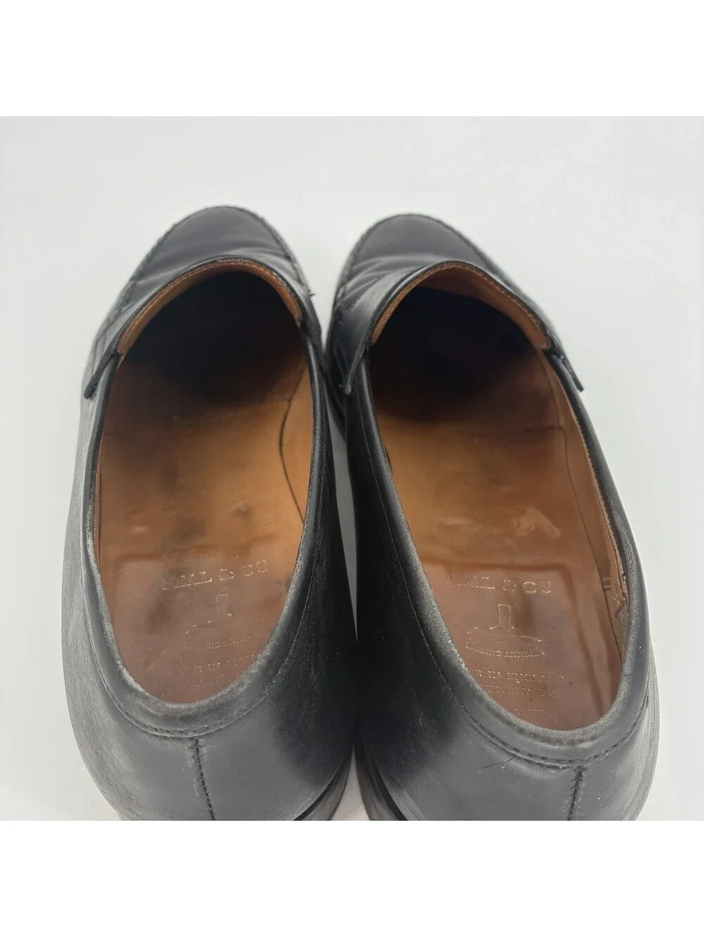 Brooks Brothers Peal & Co Black Penny Loafers US 9.5D EU 43 Made in England Men